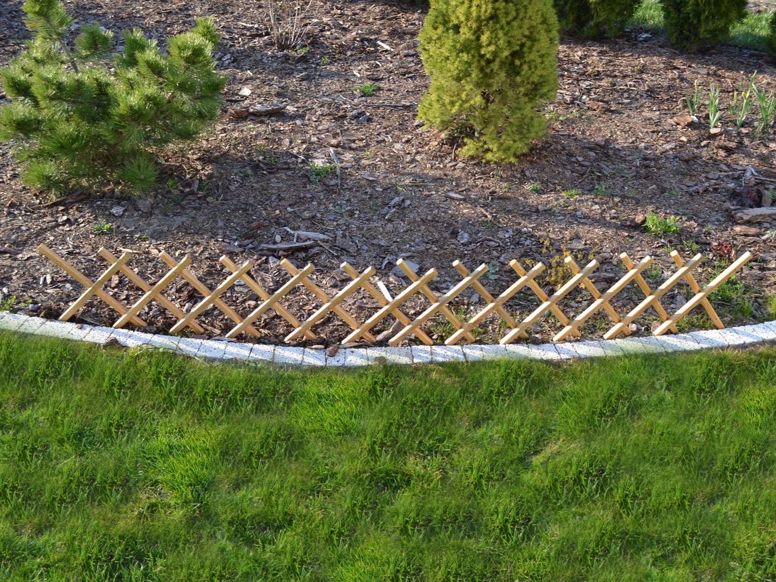 Steckzaun aus Holz Garten Zaun Beetumrandung 100x30 cm