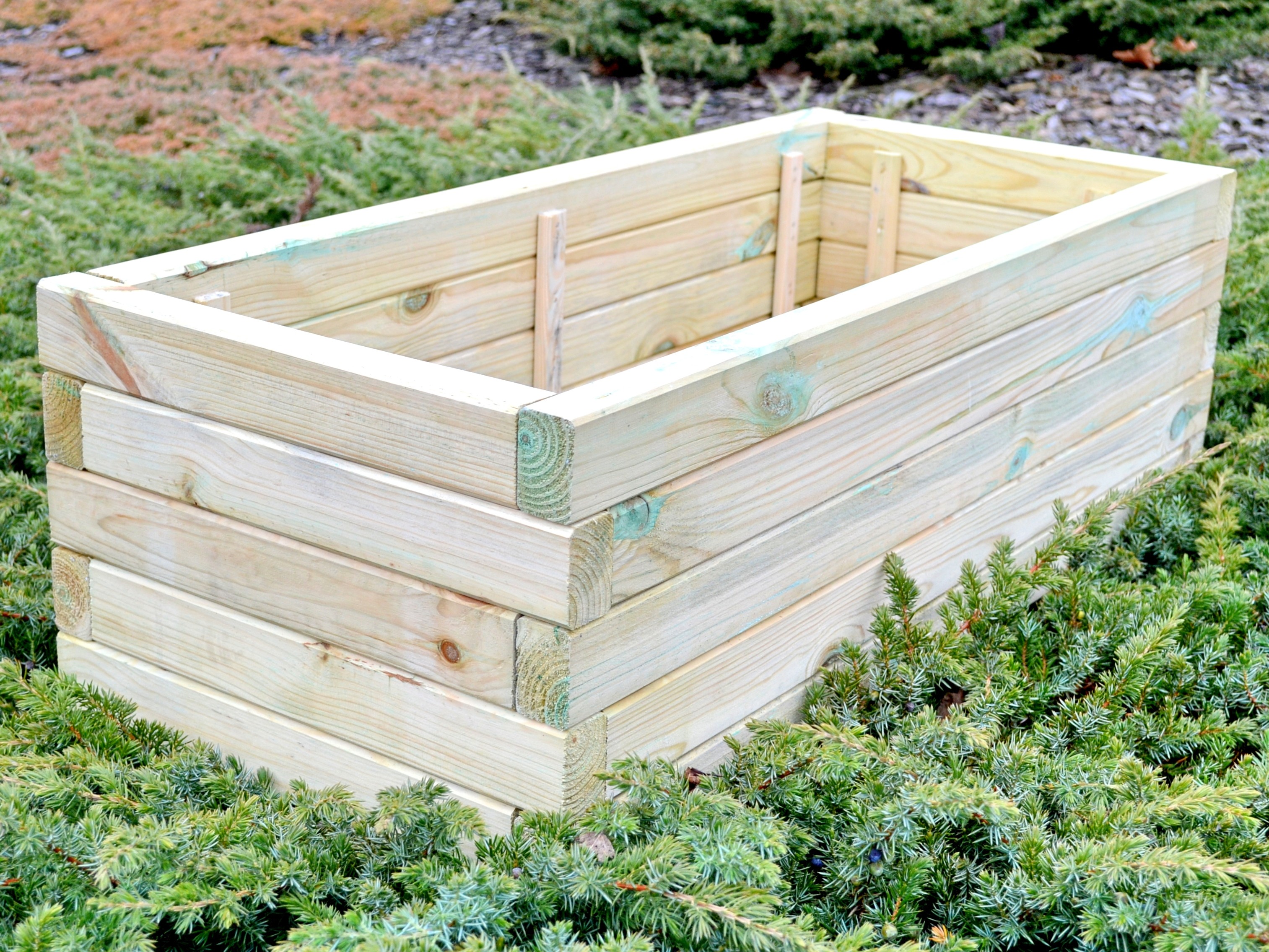 Pflanzkasten D22 aus Holz Grün Pflanzkübel Garten Blumenkasten 90 x 40